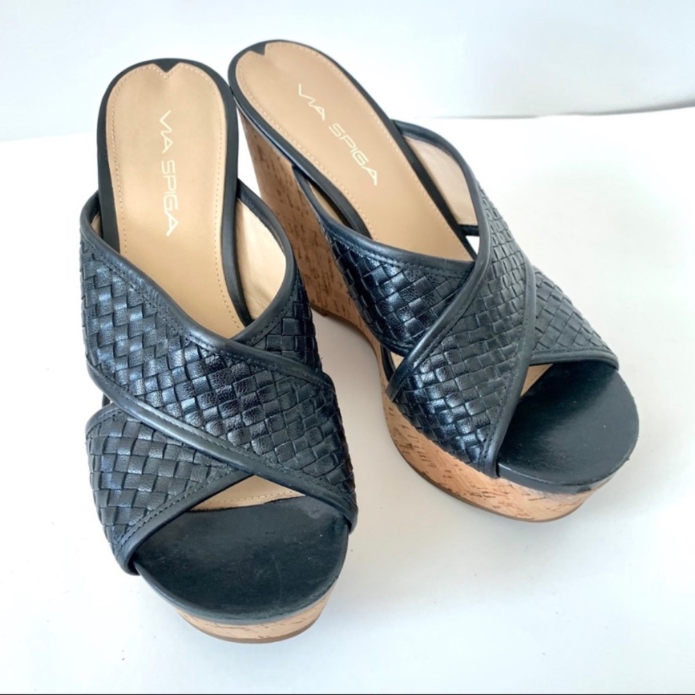 Via Spiga Cork Wedged Heeled Sandals